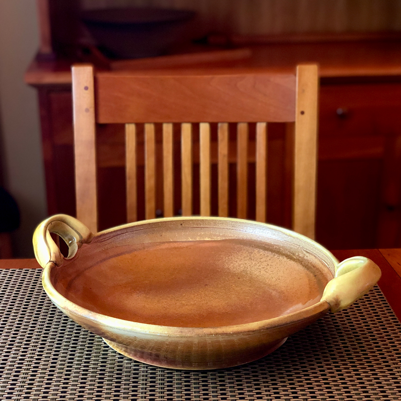 handmade wood fired platter by Julie Devers