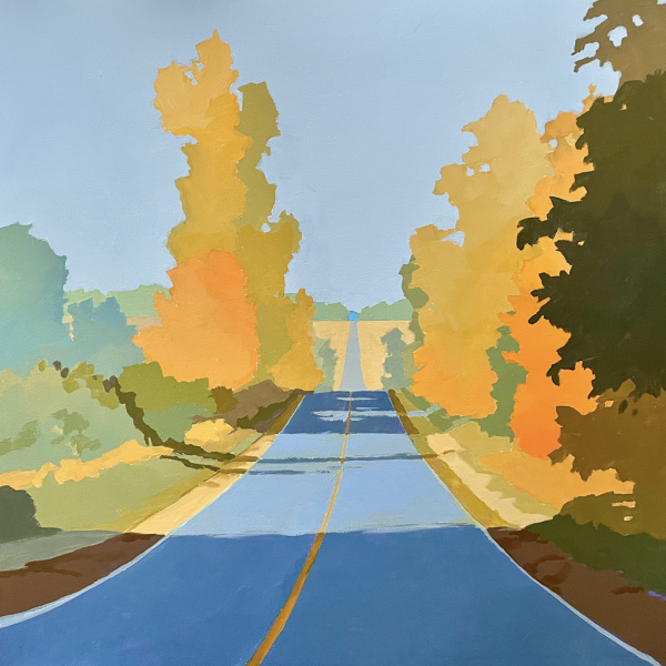 country road painting by Mark Mehaffey 2024