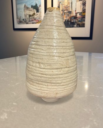 hand crafted Lake Michigan ceramic demijohn