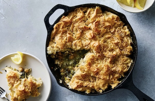 Chickpea, Spinach and Feta Pie recipe