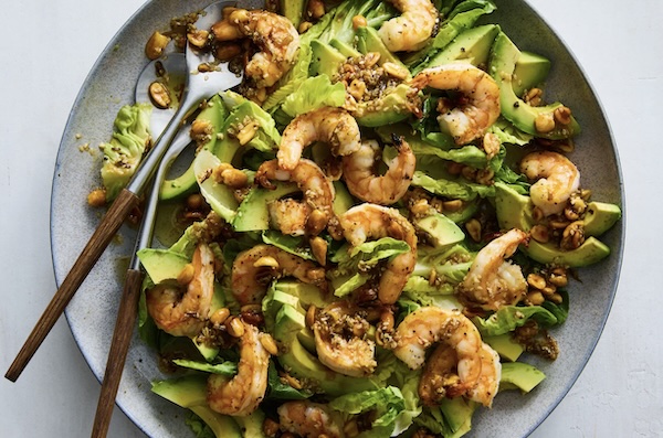shrimp and avocado salad with peanut sauce recipe