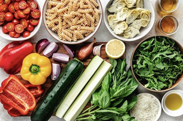 grilled veggie pasta salad