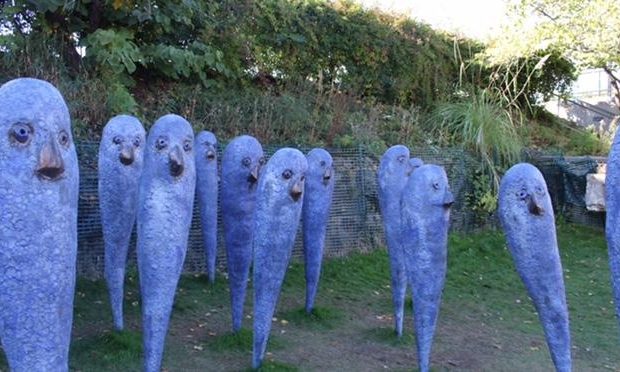 looking closely at Mark Chatterley birdzels sculpture